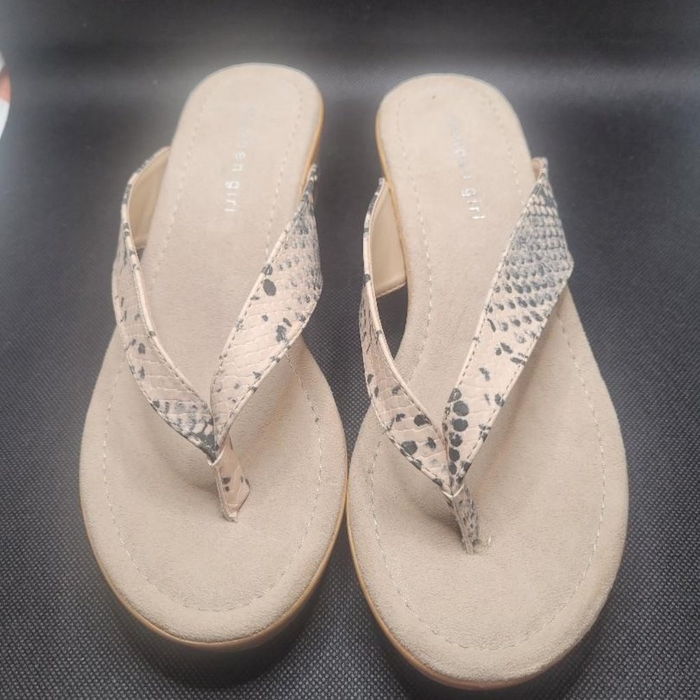 Women's Madden Girl Saassy Sandals,  Size 6.5 M, Natural Multi